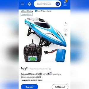 Netjett NC21691 Force1 Velocity H102 Radio Control Boat with Remote Control